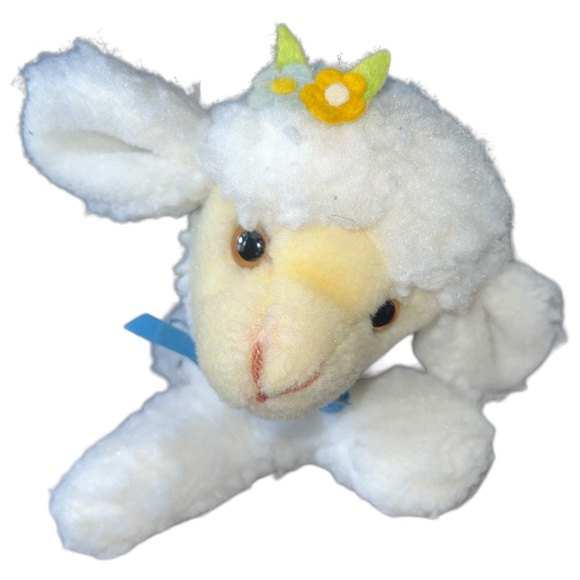 Vintage Eden White Sheep Lamb Plush Musical Wind Up Mary Had a Little Lamb - Picture 1 of 5